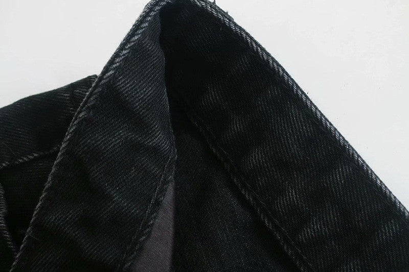 Black Wide-leg High-waist Jeans