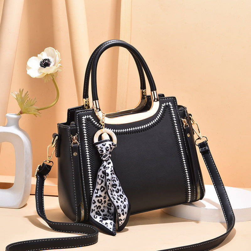 Trendy Handbag Silk Scarf Shoulder Bag