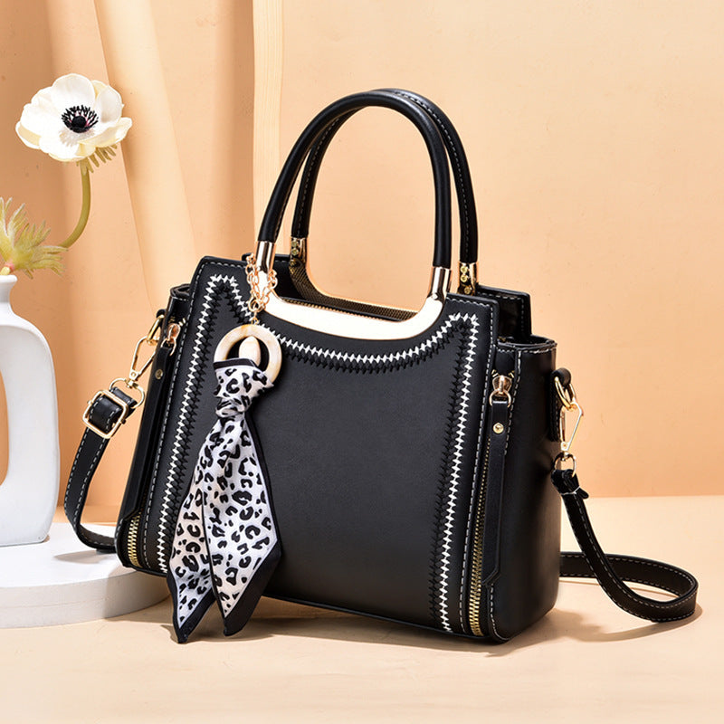 Trendy Handbag Silk Scarf Shoulder Bag
