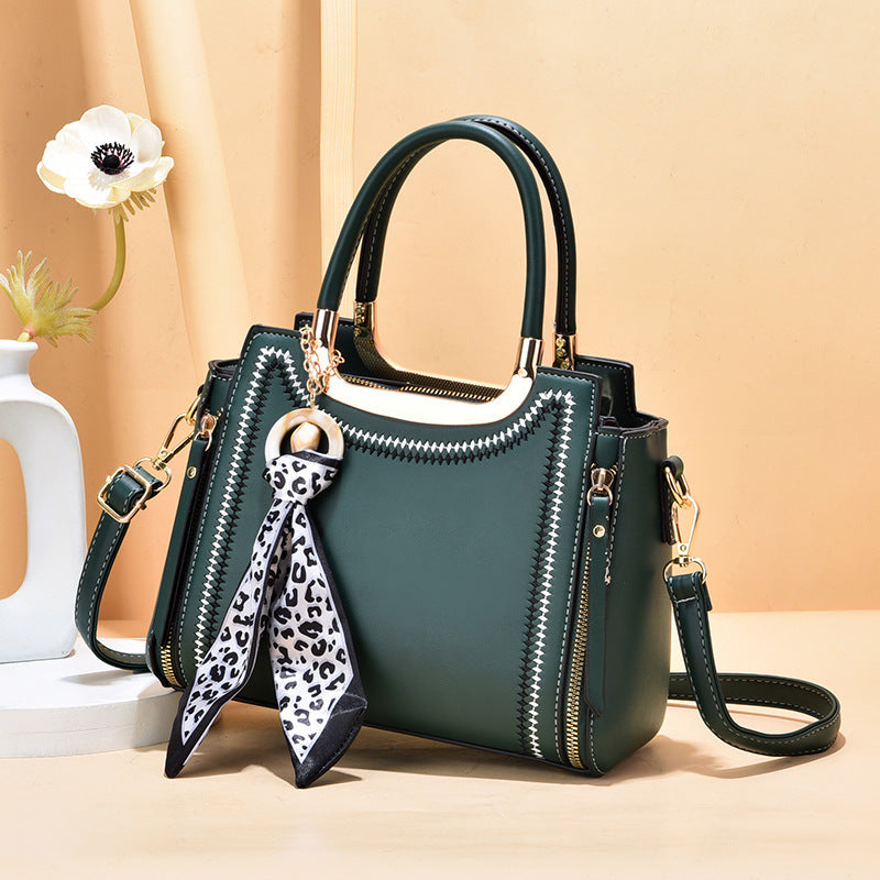 Trendy Handbag Silk Scarf Shoulder Bag