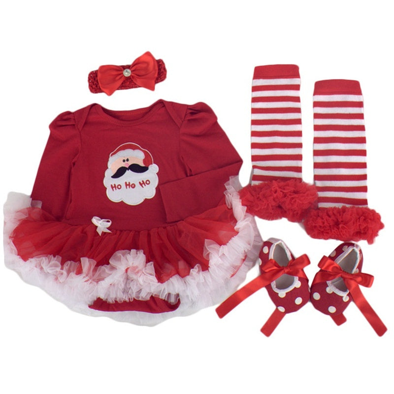 Vierteilige Weihnachtsgeschenk-Neugeborenenkleidung 