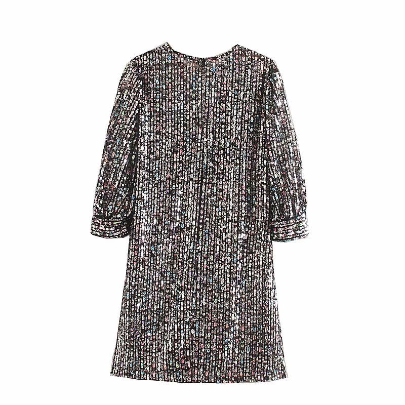 Sequined Mini long dress