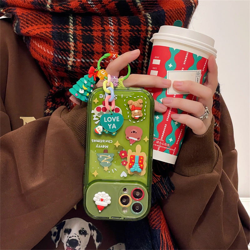 Xmas Santa Claus Cute Elk Phone Case Silicone Protection Cover