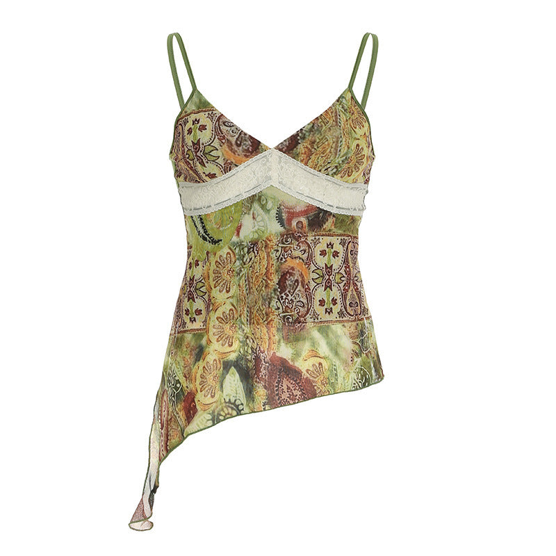 Vintage Printed Sling Top