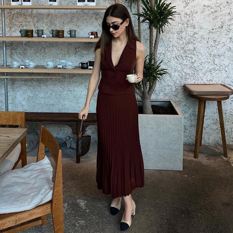 Pleated Skirt Set