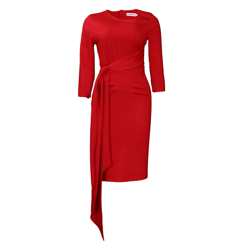 Elegant formal Waist wrapped dress