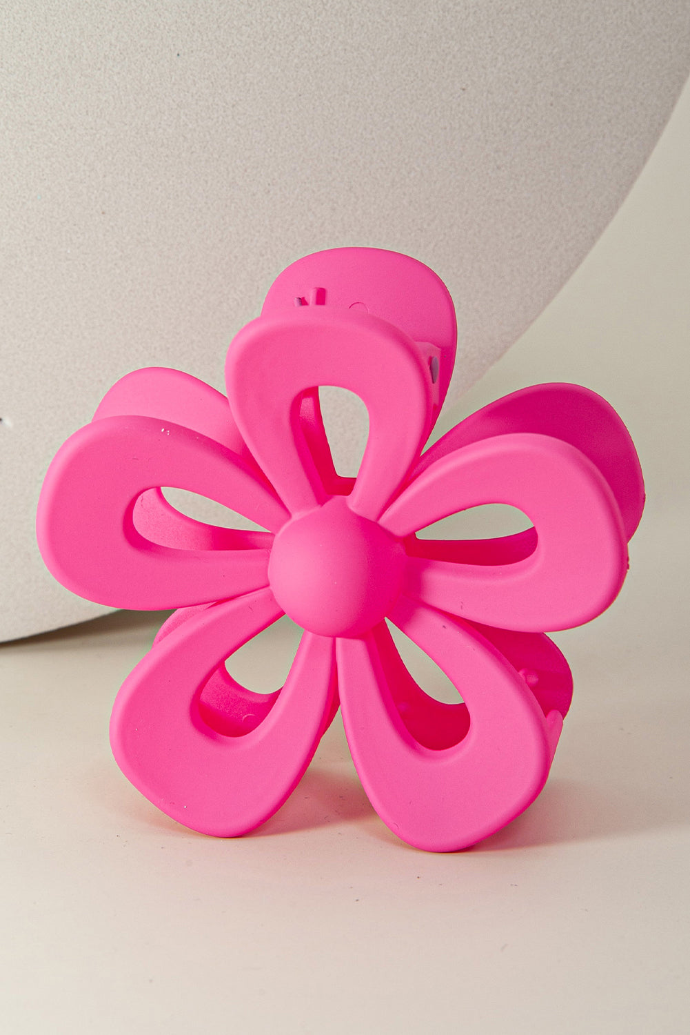 Rose Red Hollowed Flower Shape Claw Clip