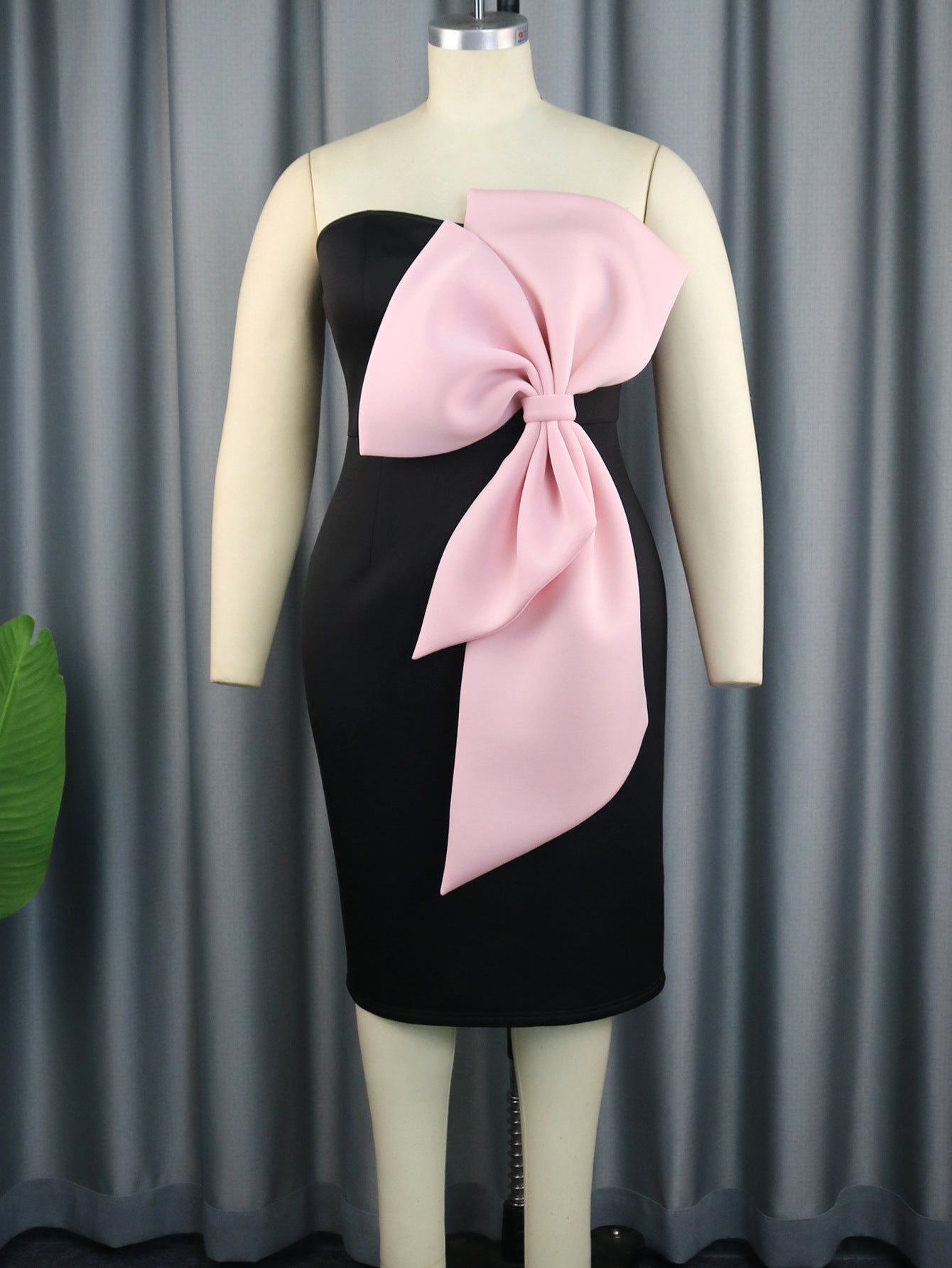 Tube Top Pink Bow Dress