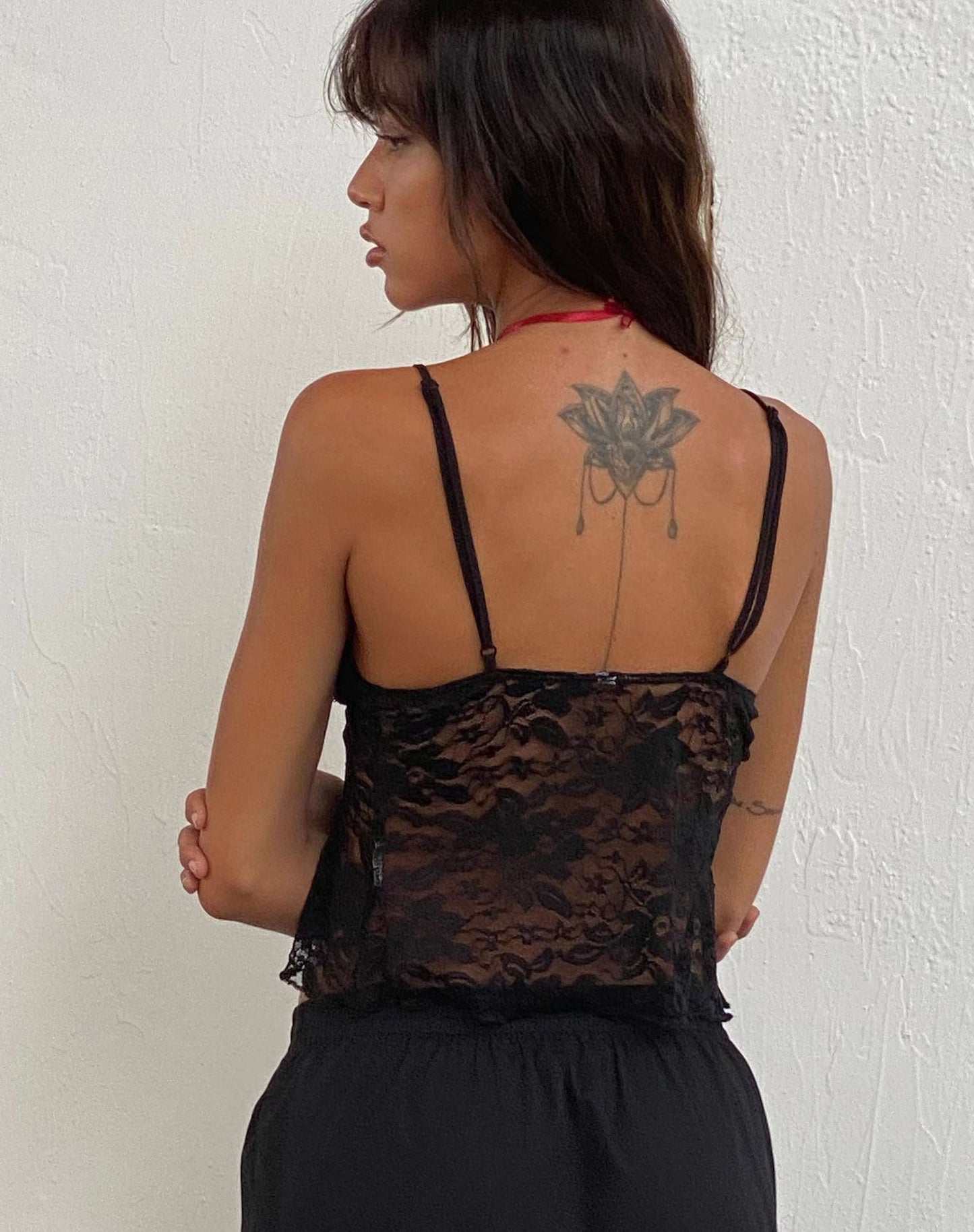 Sexy Lace Top With Narrow Straps
