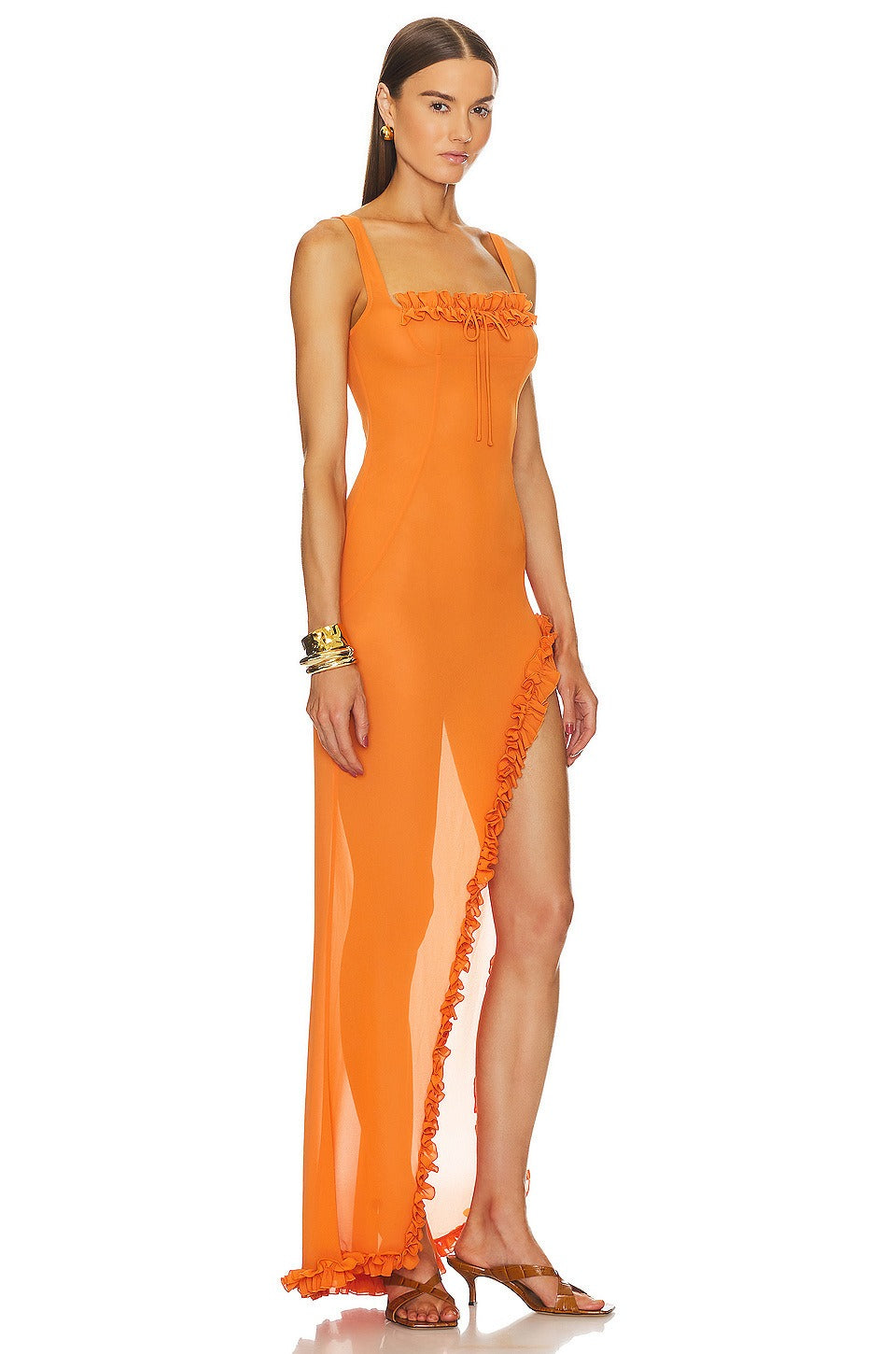French Slit dress banquet dress for women