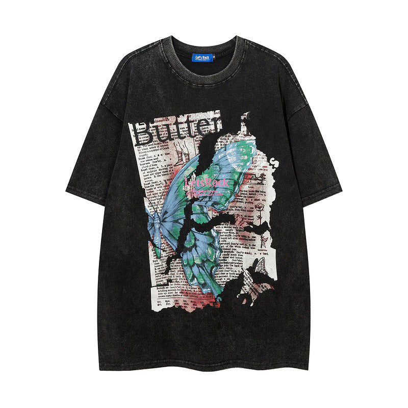 Streetwear patter stylish T-shirt men