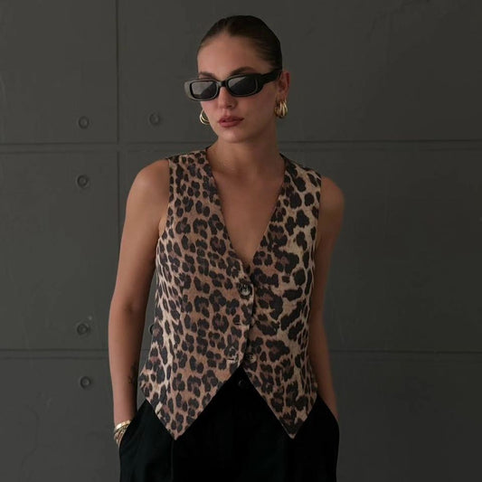 Animal Print Vest Top
