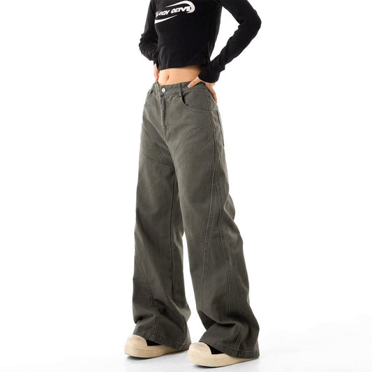Graue Designer-Jeans