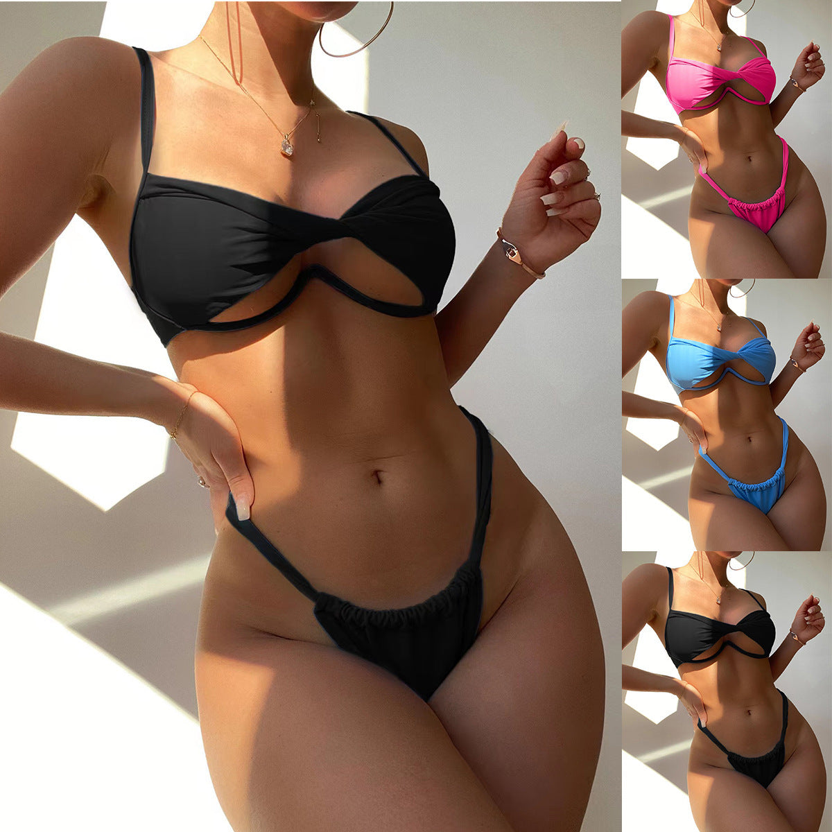 Bikini sexy de color sólido