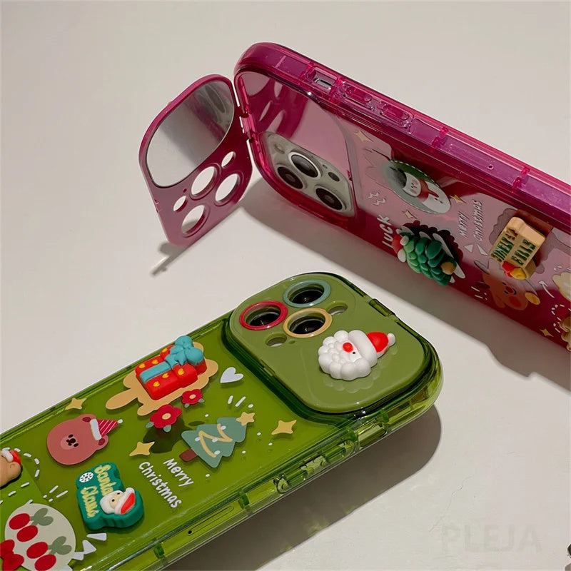 Xmas Santa Claus Cute Elk Phone Case Silicone Protection Cover