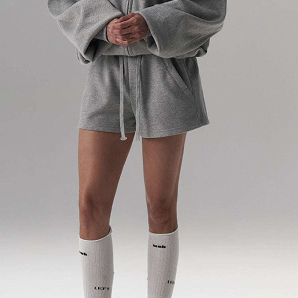 Silk Wool Casual Sports Loose Fit Hoodie Half Skirt Set