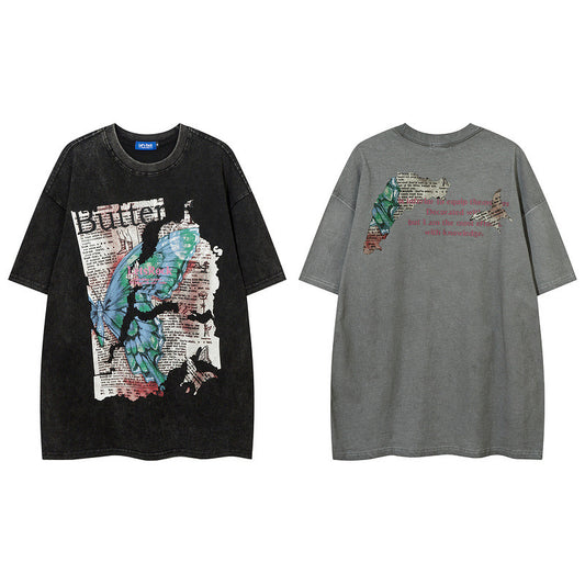 Streetwear patter stylish T-shirt men