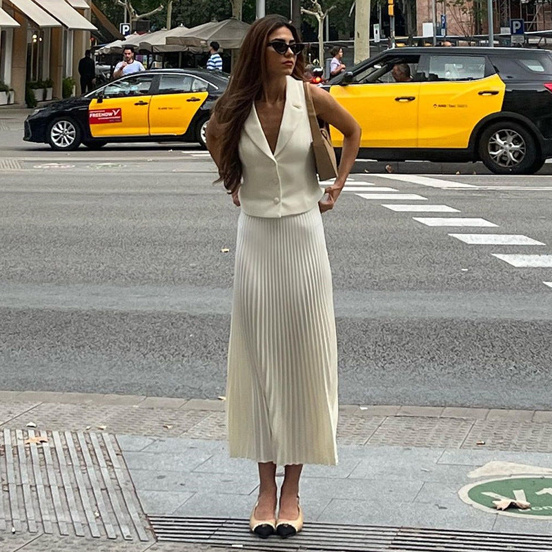 Pleated Skirt Set
