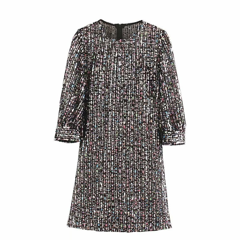 Sequined Mini long dress