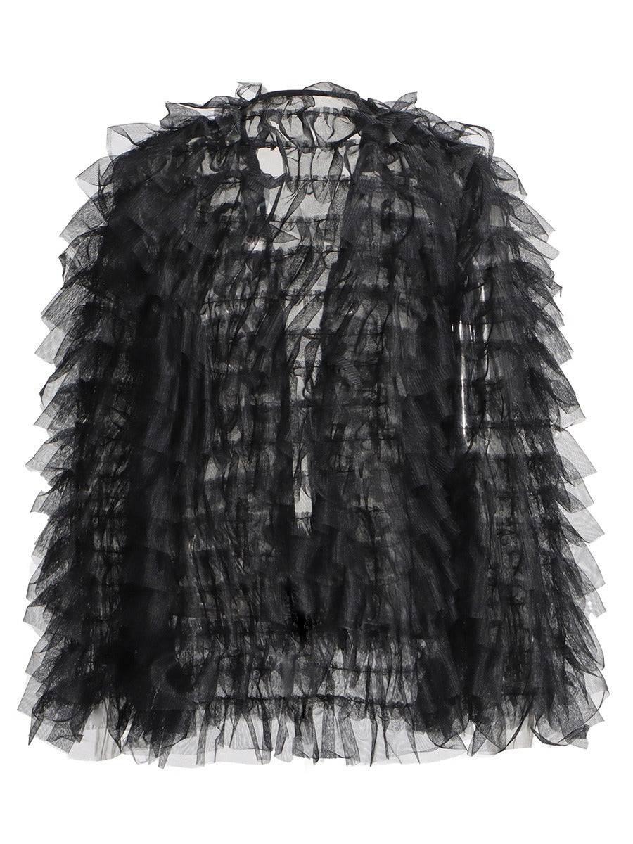 Cardigan Jacket Design Gauze Chiffon Shirt Women