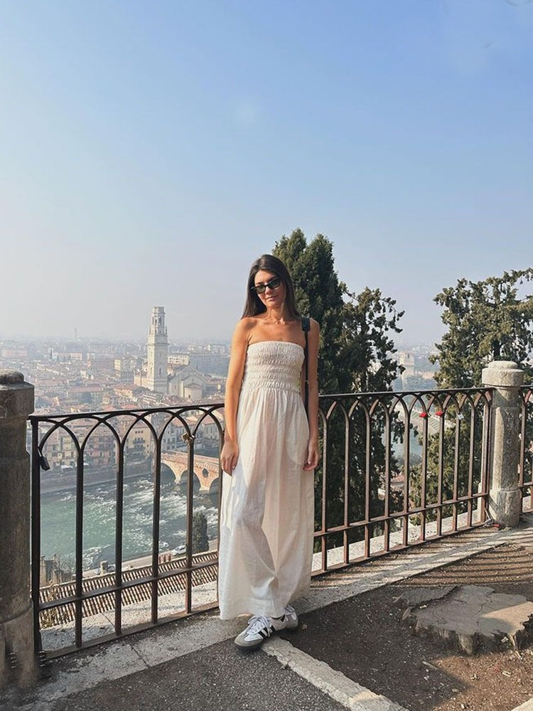 Bra less backless women's dress