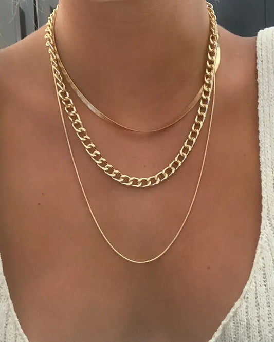 Three Layer Boho Chain Necklace