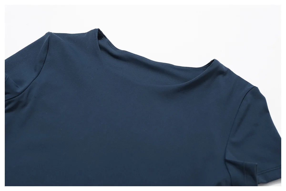 2-teiliges nahtloses Sport-Yoga-Set (Grün und Blau)