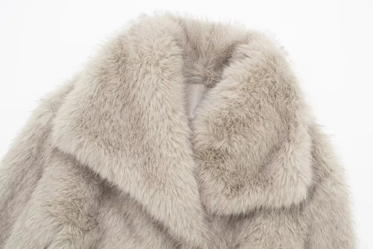 Chic Faux Fur Jacket Coat Long Sleeve