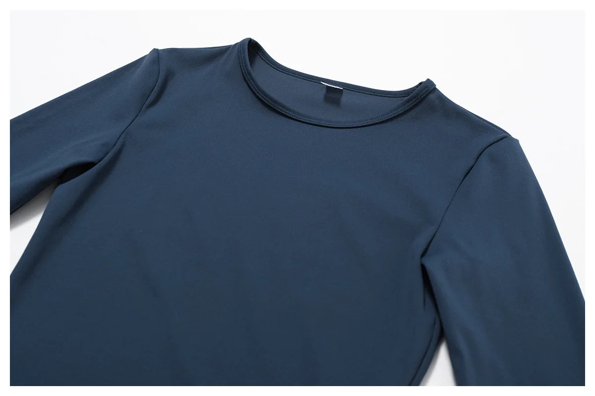 2-teiliges nahtloses Sport-Yoga-Set (Grün und Blau)