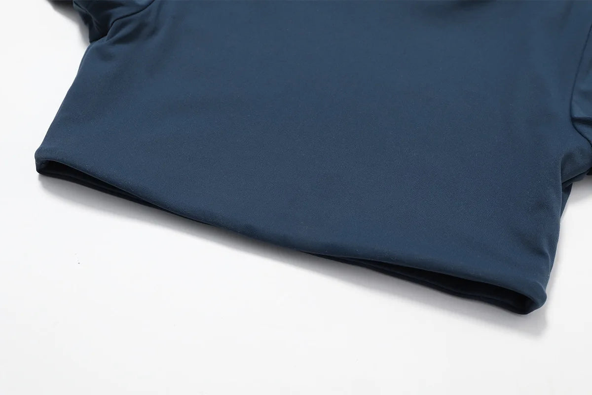 2-teiliges nahtloses Sport-Yoga-Set (Grün und Blau)