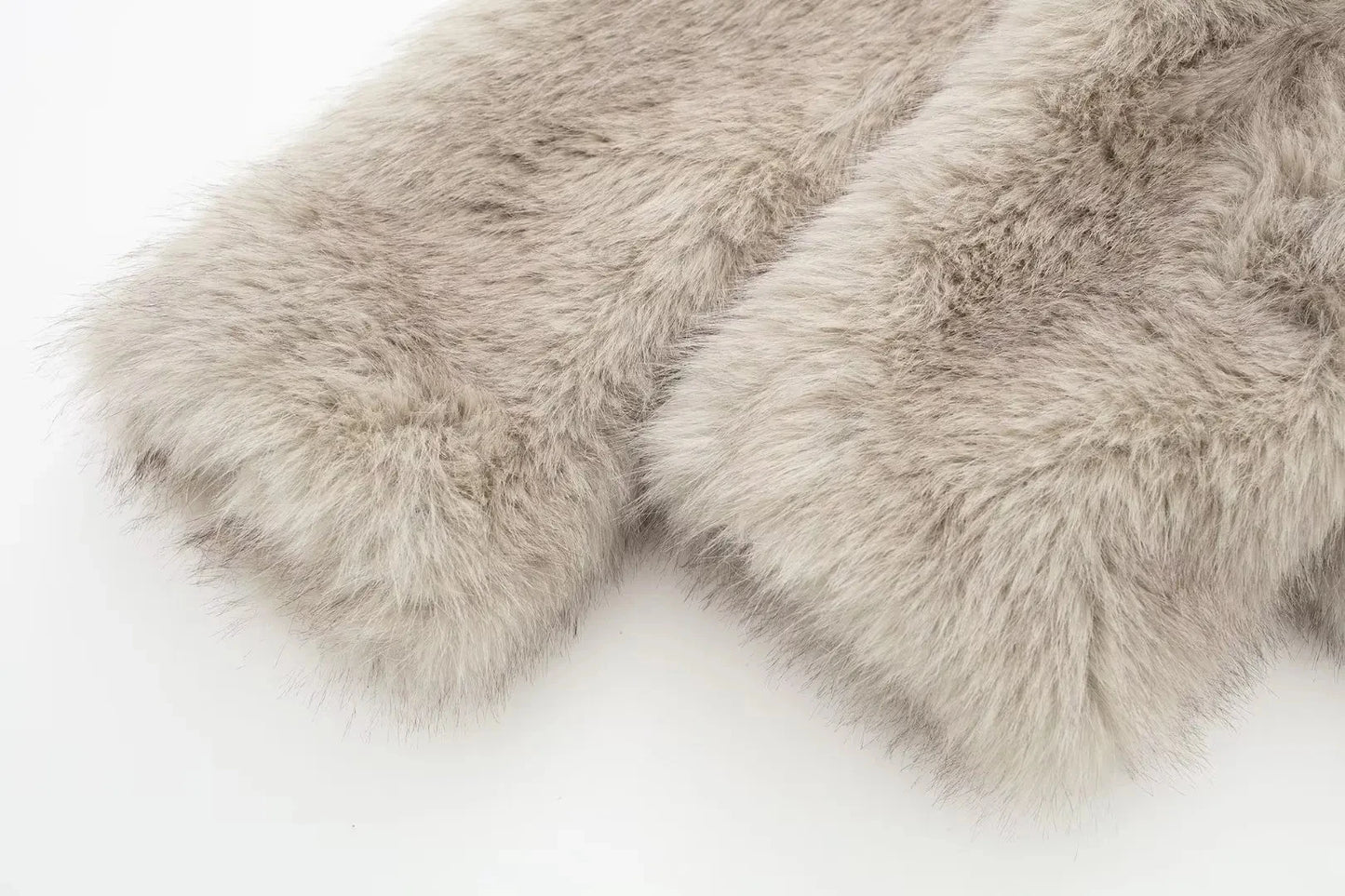 Chic Faux Fur Jacket Coat Long Sleeve