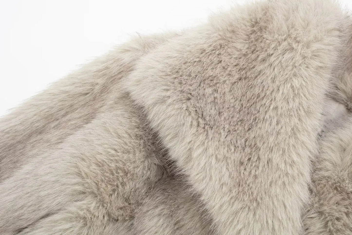 Chic Faux Fur Jacket Coat Long Sleeve