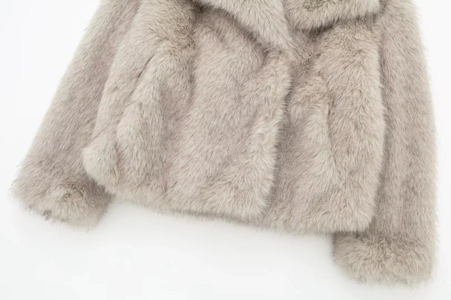 Chic Faux Fur Jacket Coat Long Sleeve