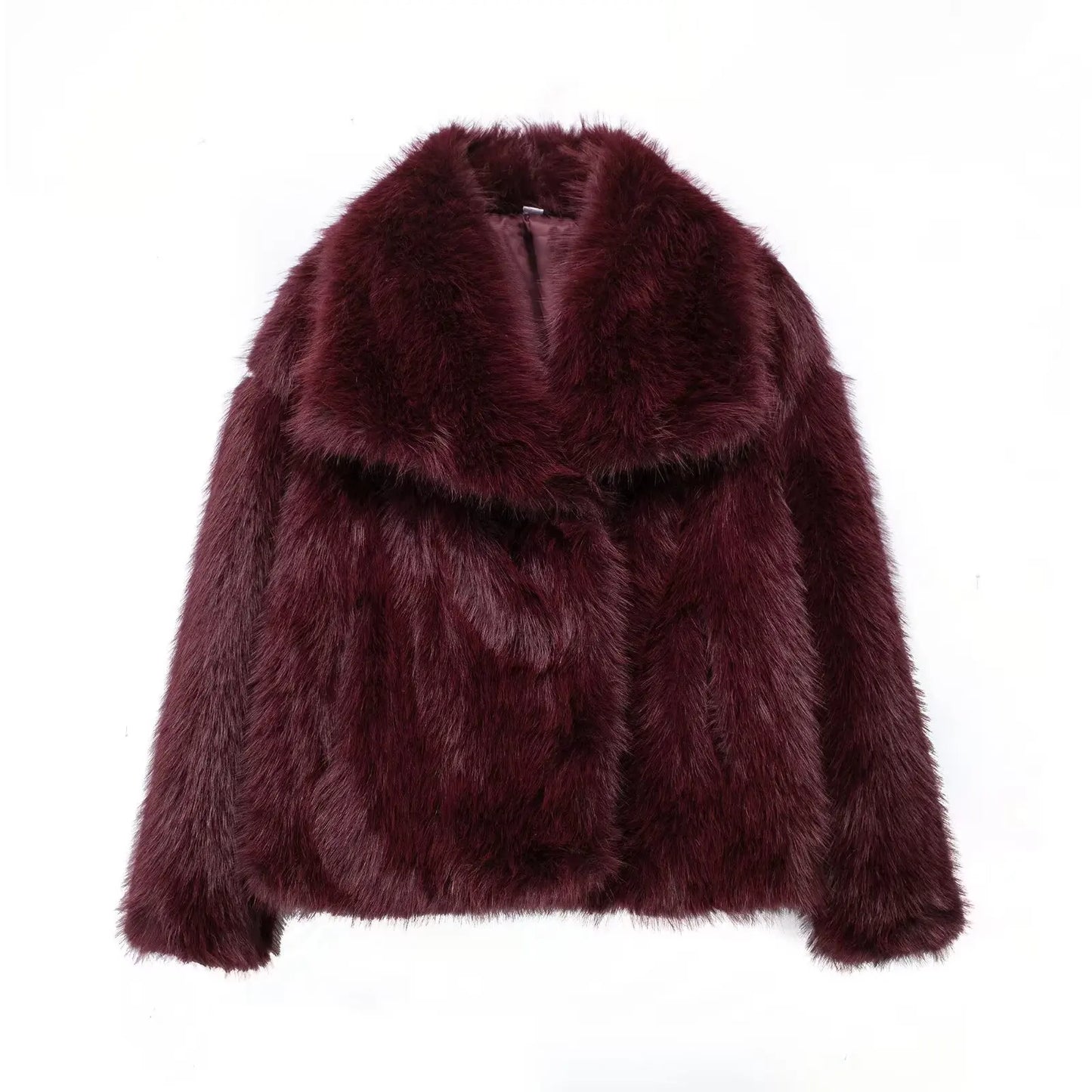 Chic Faux Fur Jacket Coat Long Sleeve