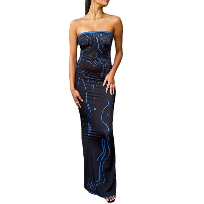 Tube top With Cute Design Dress