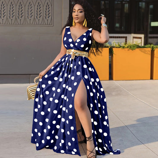 Summer Vacation Dress Gold Belt