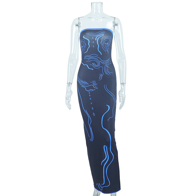 Tube top With Cute Design Dress