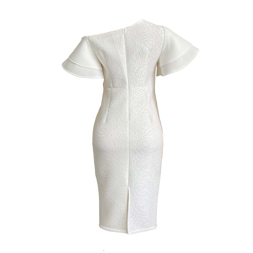 Elegantes, schulterfreies, enges Kleid