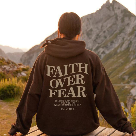 Faith Over Fear Christian Hoodie Unisex
