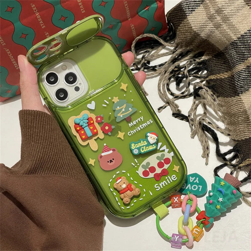 Xmas Santa Claus Cute Elk Phone Case Silicone Protection Cover