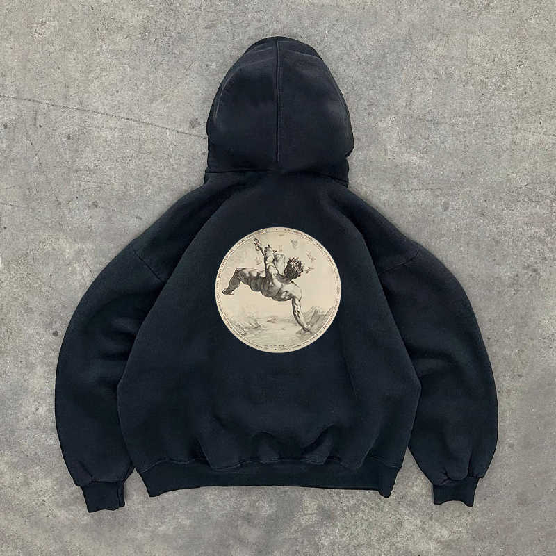 Retro Street Loose Hooded Sweater