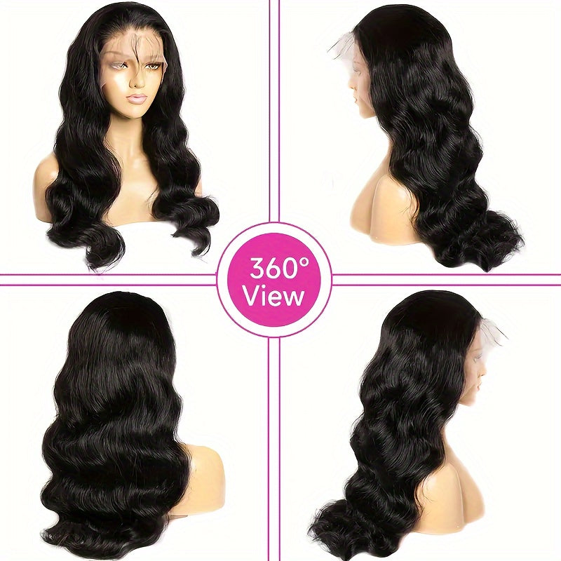 200 % Dichte 13 x 4 Körperwelle Lace Front Perücken Echthaar