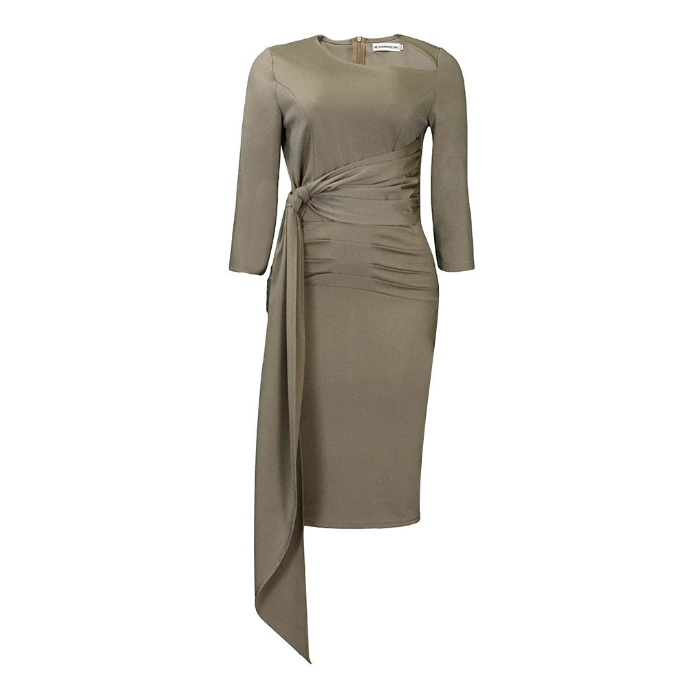 Elegant formal Waist wrapped dress