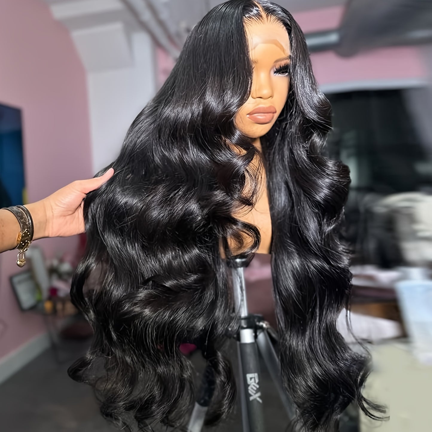 200 % Dichte 13 x 4 Körperwelle Lace Front Perücken Echthaar