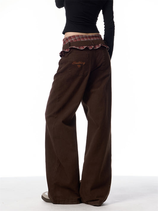 Flannel designed jeans for you