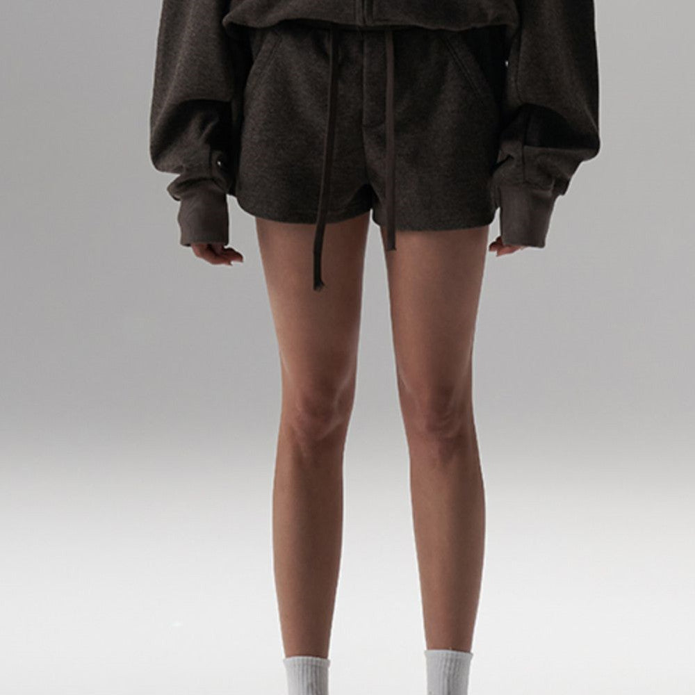 Silk Wool Casual Sports Loose Fit Hoodie Half Skirt Set