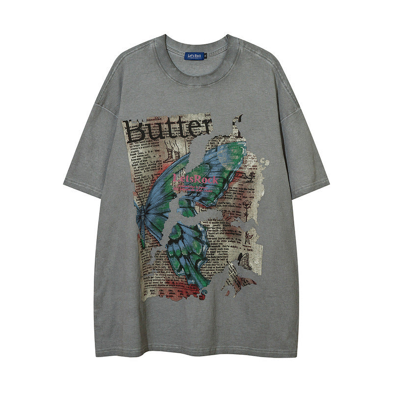 Streetwear patter stylish T-shirt men